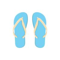 Flip Flops Flat Illustration. Clean Icon Design Element on Isolated White Background vector