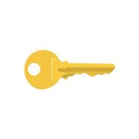 Key Flat Illustration. Clean Icon Design Element on Isolated White Background vector