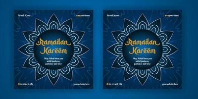 Ramadan Kareem Social Media Post Mandala Design Web Banner Template Free Download vector