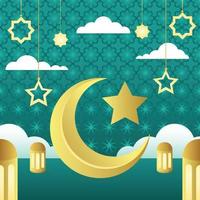 Ramadhan Element Gradient Background vector