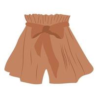 fashionable brown shorts, vector illustration isolated on a white background.