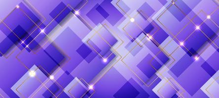Abstract Purple Rectangle with Gold Lines vector