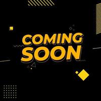 Flat style design coming soon announcement. Abstract coming soon announcement with geometric elements. vector