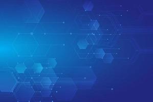 Modern blue gradient technology background. New technology background with geometric elements. vector