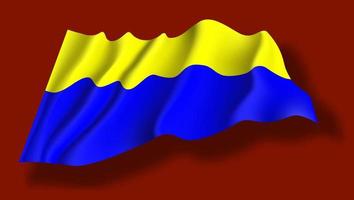 Ilustración de vector de bandera de Ucrania