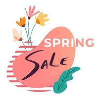 Spring sale fluid style vector banner