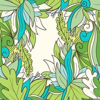 Floral seamless pattern with leaves, flowers and berries. vector