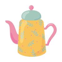 Cute tea pot cartoon hand Royalty Free Vector Image