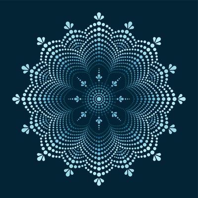 Vector dot painting mandalas. Aboriginal style of dot painting