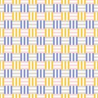 Vector drawing line seamless pattern. Multicolored weaving geometric background.