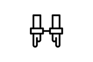 Handcuff Icon Arrest Line Style Free vector