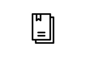 Case Document Icon Law Line Style Free vector