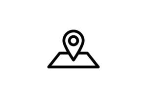 Location Icon Navigation Line Style Free vector
