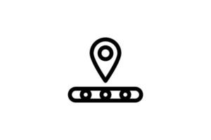 Delivery Location Icon Logistic Line Style Free vector
