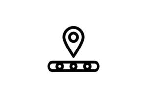 Delivery Location Icon Logistic Line Style Free vector