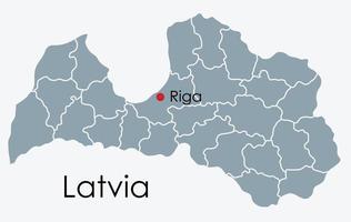 Latvia map freehand drawing on white background. vector