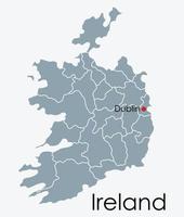 Ireland map freehand drawing on white background. vector