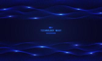 Abstract technology wavy design artwork decorative template. vector