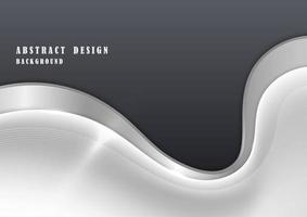 diseño de plantilla de placa de plata elegante abstracto con ilustraciones decorativas brillantes. vector