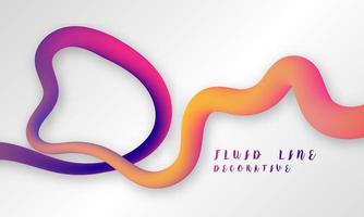 Abstract gradient fluid colorful stripe swirl line isolate object. Well organized file layer. vector