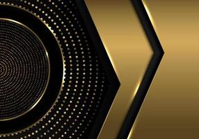 Abstract gold template design of luxury style dot background. vector