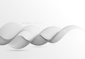 Abstract tech line wavy simple isolated object template. vector