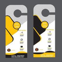 Door hanger design, hanger template, hotel knob design. Vector hanger.