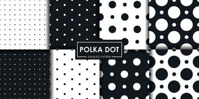 Black and White polkadot seamless pattern, Decorative wallpaper. vector