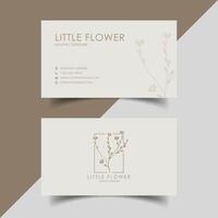 Minimal business card design template. vector