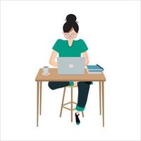 Woman working concept illustration vector