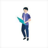 Isometric business people illustration vector
