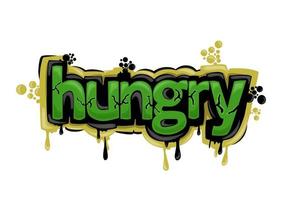 HUNGRY writing vector design on white background