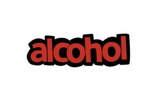 ALCOHOL writing vector design on white background