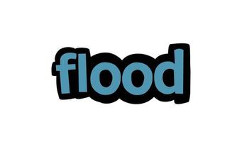 FLOOD writing vector design on white background