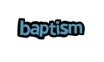 diseño de vector de escritura de bautismo sobre fondo blanco