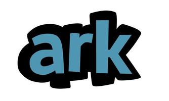 ARK writing vector design on white background