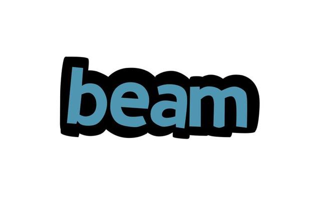 BEAM writing vector design on white background