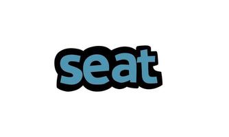 SEAT writing vector design on white background