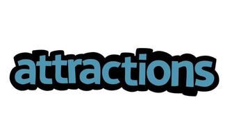 ATTRACTIONS writing vector design on white background