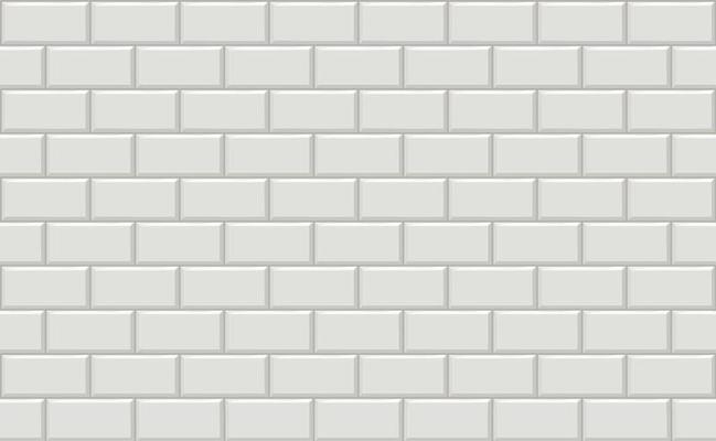 Subway tiles horizontal white background Metro brick decor seamless pattern
