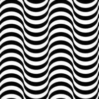 Black and white wave pattern. Vector wave infinite texture free background