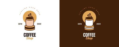 logotipo de cafetería vintage y mínimo. logotipo o emblema de café con estilo retro vector