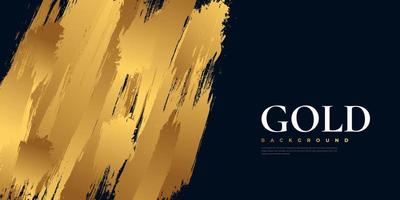Luxury Black and Gold Background with Brush Style. Golden Grunge Background for Banner or Poster. Scratch and Texture Elements For Design vector