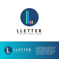 Alphabet l letter logo and icon design vector