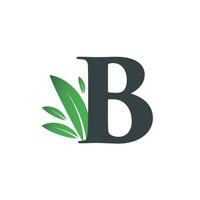 Initial Letter B Leaf Logo vector