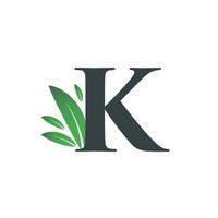 Initial Letter K Leaf Logo vector