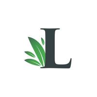 Initial Letter L Leaf Logo vector