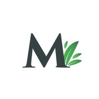 Initial Letter M Leaf Logo vector