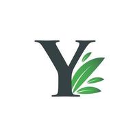 Initial Letter Y Leaf Logo vector