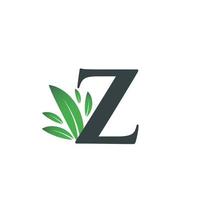 Initial Letter Z Leaf Logo vector